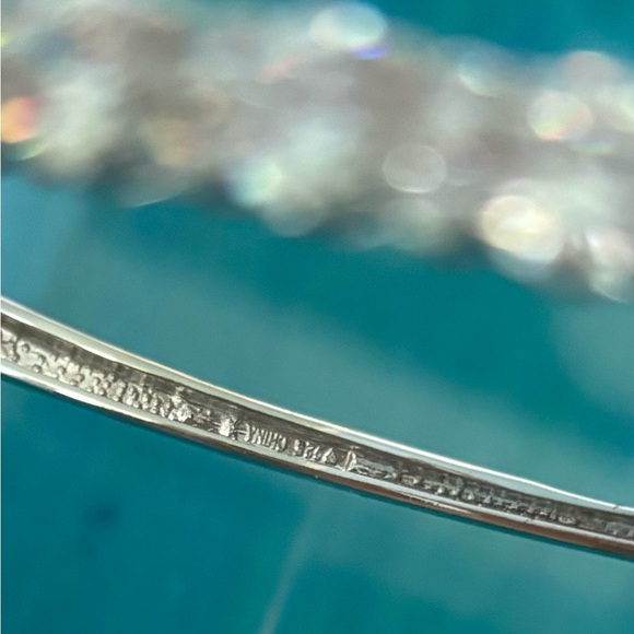 Diamonique Sterling Silver Bangle Bracelet - Picture 12 of 12